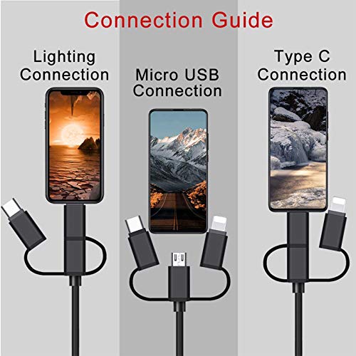 Tlsdosp Smartphone to HDMI Projection Cable, 1080P Phone to TV Mirroring Adapter Compatible with Smartphone/Tablet