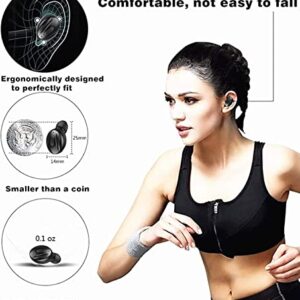Hoseili【2022new editionBluetooth Headphones】.Bluetooth 5.0 Wireless Earphones in-Ear Stereo Sound Microphone Mini Wireless Earbuds with Headphones and Portable Charging Case for iOS Android PC. XGB17