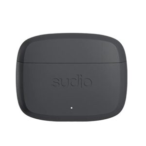 Sudio N2 Pro True Wireless Bluetooth in-Ear Earbuds with ANC - Multipoint Connection, IPX4 Water Resistant, USB-C and Wireless Charging, Microphone, 30h Play Time with Charging Case (Black)