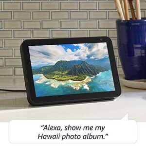 Echo Show 8 (1st Gen, 2019 release) -- HD smart display with Alexa – Unlimited Cloud Photo Storage – Digital Photo Display - Charcoal