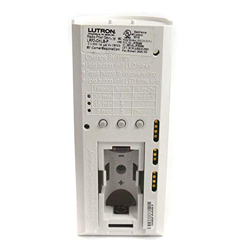 Lutron LRF2-OKLB-P-WH Radio Powr Savr Wireless Corner-Mounted Occupancy Sensor, White