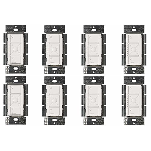 Lutron PD-5NE-WH Caseta Wireless Smart Lighting Dimmer Switch 8-Pack, White