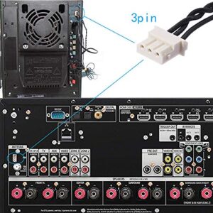 Eightwood AM FM Loop Antenna 3 Pin Mini Connector Compatible with Sony HiFi Series Sharp AV Receiver Radio Stereo System