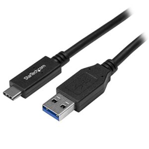 startech.com usb to usb c cable – 3 ft / 1m – 10 gbps – usb-c to usb-a – usb 2.0 cable – usb type c (usb31ac1m),black