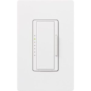 lutron maestro digital dimmer switch for electronic low-voltage, 600-watt multi-location, maelv-600-wh, white