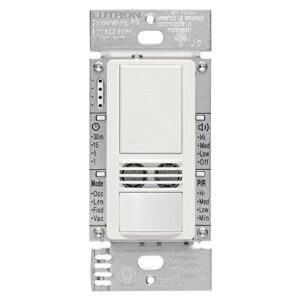 lutron ms-a102-wh maestro dual tech occupancy sensor switch, no neutral required, 6 amp single-pole, white