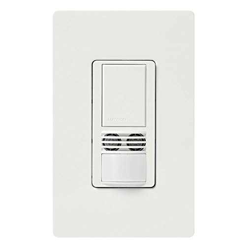 Lutron MS-A102-WH Maestro Dual Tech Occupancy Sensor Switch, no neutral required, 6 Amp Single-Pole, White