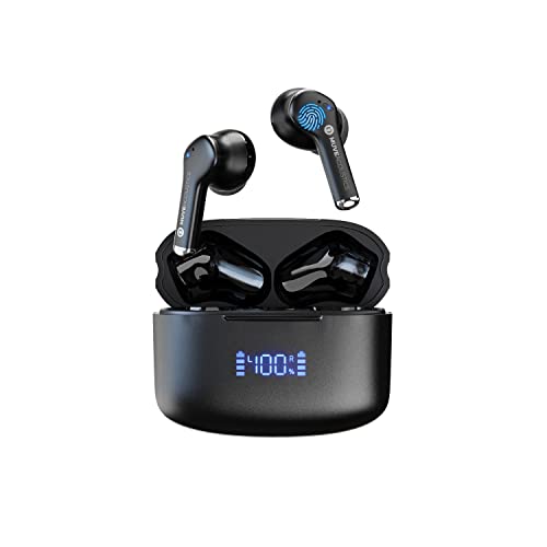 MuveAcoustics Link Earbud Headphones True Wireless Bluetooth, in-Ear, Earphones ENC Noise Canceling Microphone, 24H Playtime, IPX5, for Small Ears, Travel, Commute, Home Office