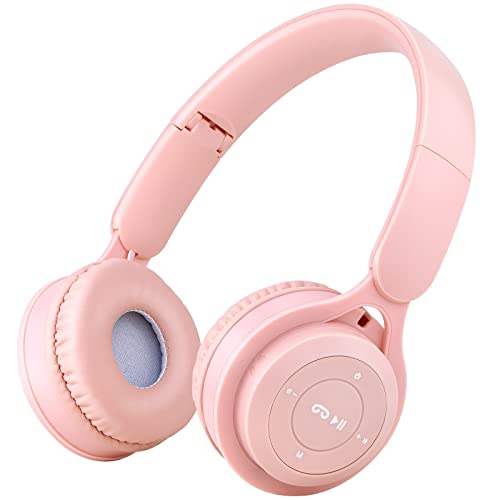 scorking Kids Bluetooth Headphones, Wireless Headphones for Kids with Built-in Microphone, Over Ear Kids Headphones Wireless Foldable Stereo AUX 3.5mm for Boys Girls School Smartphone iPad Tablet