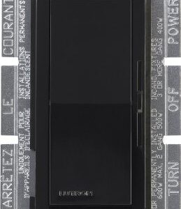 Lutron DVELV-300P-BL Diva 300-Watt Single Pole Electronic Low-Voltage Dimmer, Black