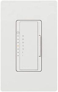 lutron maestro 5 amp countdown in-wall digital eco-timer – white