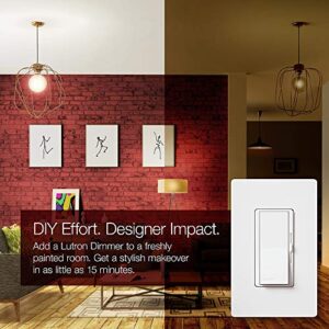 Lutron Diva LED+ Dimmer Switch for Dimmable LED, Halogen and Incandescent Bulbs, Single-Pole or 3-Way, DVCL-153PH-BL, Black