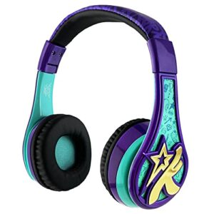 ekids karmas world bluetooth headphones, wireless headphones with microphone includes aux cord, kids headphones for school, home, or travel