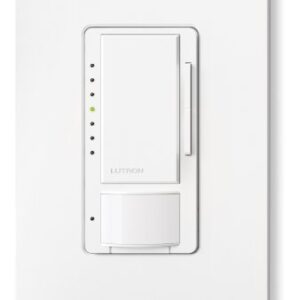 Lutron Maestro LED+ Dimmer and Vacancy Motion Sensor, Single Pole and Multi-Location, MSCL-VP153M-WH, White
