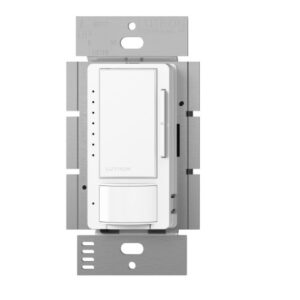 lutron maestro led+ dimmer and vacancy motion sensor, single pole and multi-location, mscl-vp153m-wh, white