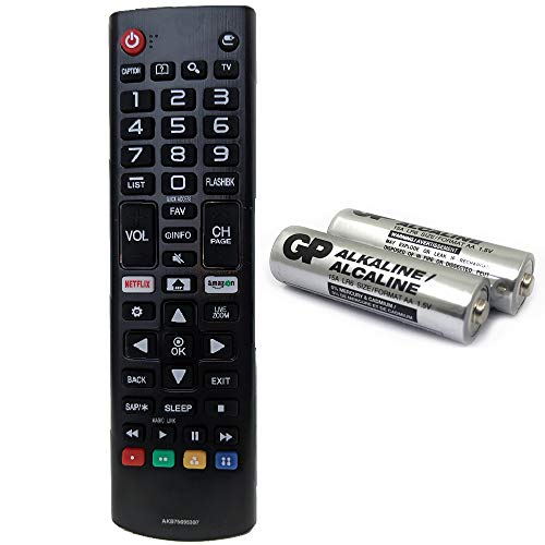 AKB75095307 Replacement TV Remote for LG 43LG5500 49UJ6500 32LJ550B 55LJ5500 55UJ6050 43UJ6200 43UJ6500 43UJ6560 49UJ6500 49UJ6560 55UJ6520 55UJ6540 55UJ6580 60UJ6540 with GP Alkaline 2 pcs Batteries