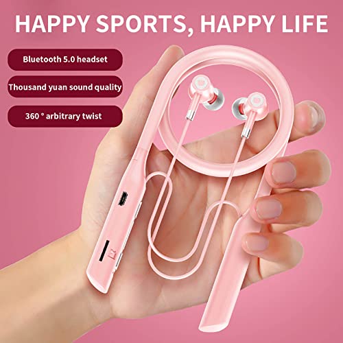 #A4j24h Wireless Bluetooth Headset Neck Wear Sports Stereo Pluggable Card with Large Capacity Pluggable Cartoon