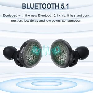 #74E9WA Bluetooth Earphones Wireless in Ear Earphones Waterproof Sports Running Electric Display Bluetooth Earphones