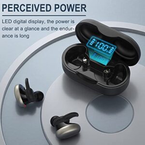 #74E9WA Bluetooth Earphones Wireless in Ear Earphones Waterproof Sports Running Electric Display Bluetooth Earphones