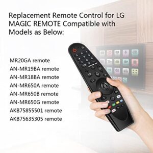 Voice AN-MR19BA AN-MR18B MR20GA AKB75855501 Remote Control for LG Magic Remote Compatible with Select 2018 2019 2020 LG Smart TVs; with Pointer and Netflix Prime Google/Alexa