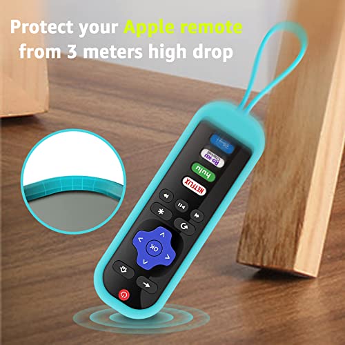 [2Pack] TCL roku tv Remote Cover,Compatible with RC280 RC282 Remote with Buttons for Netflix, Sling, Hulu, Now or Vudu/ESPN | 4K UHD Roku LED TV - 50S435 | Roku TV - 32S335 | (Luminous Green + Blue)