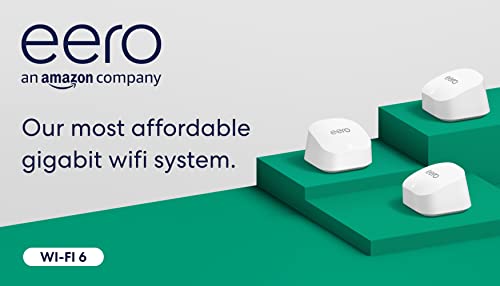 Amazon eero 6+ mesh Wi-Fi system | Fast and reliable gigabit speeds | connect 75+ devices | Coverage up to 4,500 sq. ft. | 3-pack, 2022 release