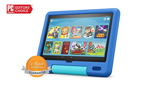 Amazon Fire HD 10 Kids tablet, 10.1", 1080p Full HD, ages 3–7, 32 GB, Sky Blue