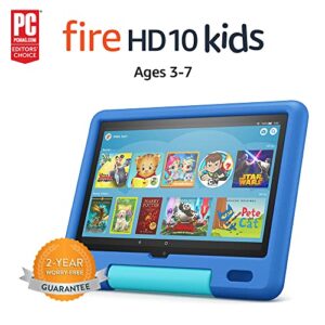 amazon fire hd 10 kids tablet, 10.1″, 1080p full hd, ages 3–7, 32 gb, sky blue