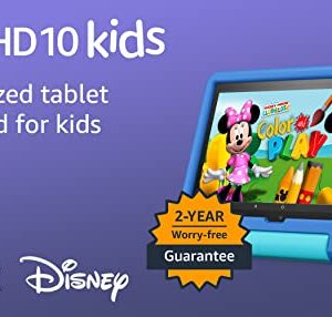 Amazon Fire HD 10 Kids tablet, 10.1", 1080p Full HD, ages 3–7, 32 GB, Sky Blue