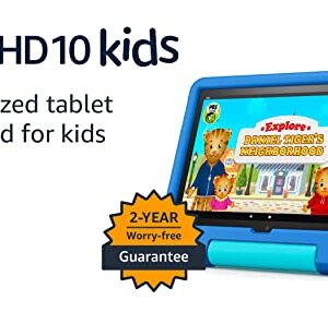 Amazon Fire HD 10 Kids tablet, 10.1", 1080p Full HD, ages 3–7, 32 GB, Sky Blue