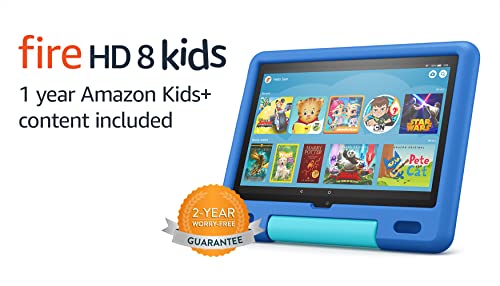 Amazon Fire HD 10 Kids tablet, 10.1", 1080p Full HD, ages 3–7, 32 GB, Sky Blue