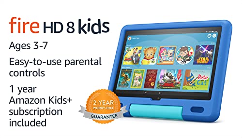 Amazon Fire HD 10 Kids tablet, 10.1", 1080p Full HD, ages 3–7, 32 GB, Sky Blue