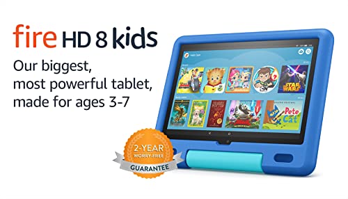 Amazon Fire HD 10 Kids tablet, 10.1", 1080p Full HD, ages 3–7, 32 GB, Sky Blue