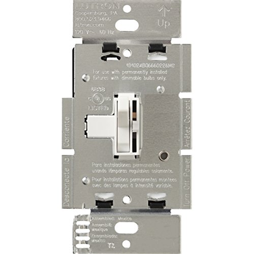 Lutron Toggler Magnetic Low Voltage Dimmer Switch, Single-Pole, AYLV-600P-WH, White