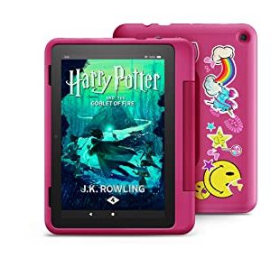 All-new Amazon Fire HD 8 Kids Pro tablet, 8" HD display, ages 6-12, 30% faster processor, 13 hours battery life, Kid-Friendly Case, 32 GB, (2022 release), Rainbow Universe