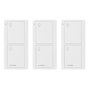 lutron pj2-2b-gwh-l01-3 white pico remote for caseta smart home switch (3 pack) | pj2-2b-gwh-l01, 3 count