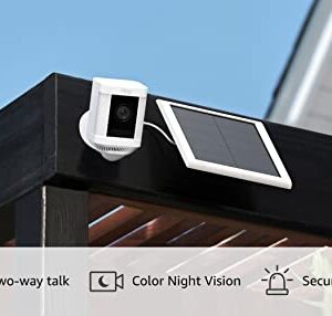 Introducing Ring Spotlight Cam Plus, Solar | Two-Way Talk, Color Night Vision, and Security Siren (2022 release) - White