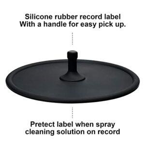 Audio Record Cleaning Solution 17oz/500ml,Vinyl Record Cleaner Fluid with Cleaning Spray & Label Protector & Microfiber Cloth & Protector Pad,Vinyl Cleaner kit for CD DVD Disc Album