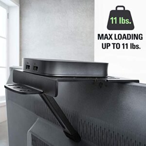 Mounting Dream Adjustable TV Top Shelf Mount Holder for Fire TV, Apple TV, Roku 3 Streaming Media Player, Easy to Install Streaming Media Box TV Shelf Top Mount, MAX Loading 11 lbs. MD5605