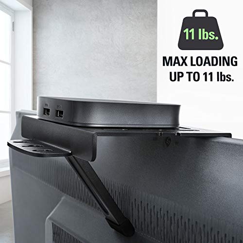 Mounting Dream Adjustable TV Top Shelf Mount Holder for Fire TV, Apple TV, Roku 3 Streaming Media Player, Easy to Install Streaming Media Box TV Shelf Top Mount, MAX Loading 11 lbs. MD5605