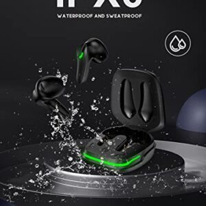 ZBC Wireless Earbuds, Bluetooth Headphones Environmental Noise Cancellation Ear Buds 4-Mic Clear Calls 30H Playtime Deep Bass IPX6 Waterproof Sports Earphones & in-Ear Headsets for iPhone Android