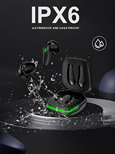 ZBC Wireless Earbuds, Bluetooth Headphones Environmental Noise Cancellation Ear Buds 4-Mic Clear Calls 30H Playtime Deep Bass IPX6 Waterproof Sports Earphones & in-Ear Headsets for iPhone Android