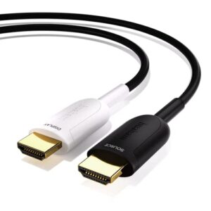 huaham 8k fiber optic hdmi cable 6.6ft, 48gbps ultra high speed hdmi 2.1 cable 8k@60hz 4k@120hz, support earc rtx 3090 hdcp 2.2&2.3 dolby compatible with ps5, xbox series x, roku/fire/sony/lg cx tv