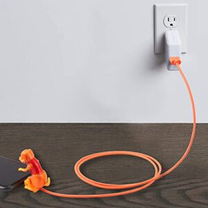 3HQ Funny Dog Humping Fast Charger Cable for iPhone 14/13/12/11 and More, Upgraded Touch Dog Phone Charger USB Lightning Cable (4ft) - Orange