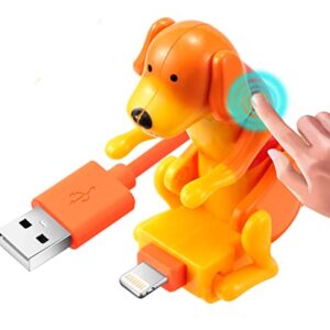 3HQ Funny Dog Humping Fast Charger Cable for iPhone 14/13/12/11 and More, Upgraded Touch Dog Phone Charger USB Lightning Cable (4ft) - Orange