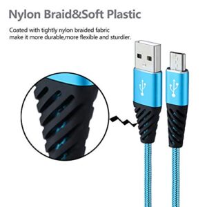 Bynccea Android Charger Cable Fast Charge,Nylon Braided Micro USB Cable 6FT 5-Pack Phone Charger Fast Charging Cord Compatible with Samsung Galaxy S6 S7 Edge J3 J7,LG,HTC,Motorola,Sony,Xbox One,PS4