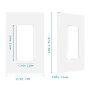 MLLIZH 10 Pack 1-Gang Screwless Wall Plate, Decora Outlet Cover Plates, 4.57” H x 2.76” L, for Light Switch, Dimmer, GFCI, USB Outlet