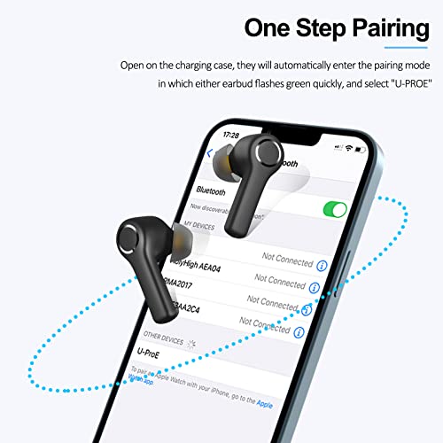 Elegant Choise Wireless Earbuds Bluetooth Headphones Noise Cancelling Earbuds Touch Control with Wireless Charging Case Waterproof Stereo Earphones in-Ear Premium Deep Bass Gift for Men Women Sport