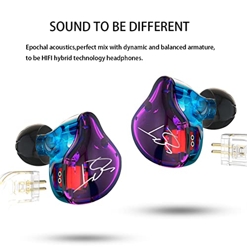 KZ ZST 1BA 1DD in Ear Earphone Clear HiFi Monitor Earbuds Wired Sport Gaming Earphone for Musician Singer Audiophile