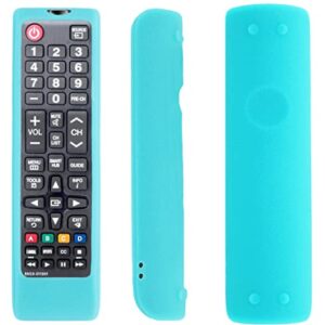 2 Pack Glow Case for Samsung Smart TV BN59-01199F BN59-01301A BN59-01315A Remote Silicone Skin Sleeve with Strap for Samsung TV Remote Control Replacement Case Cover Glow in The Dark - Blue Green